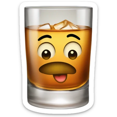 liquor in whiskey glass sticker