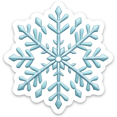 snowflake with different color & pattern sticker