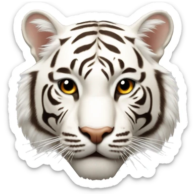 albino bengal tiger sticker