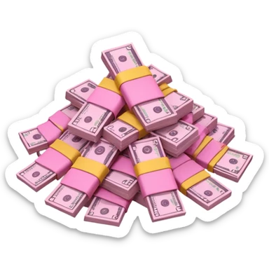 Pink money sticker
