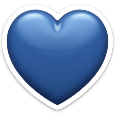 Navy blue heart sticker