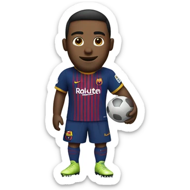 Football player with barça kit sticker