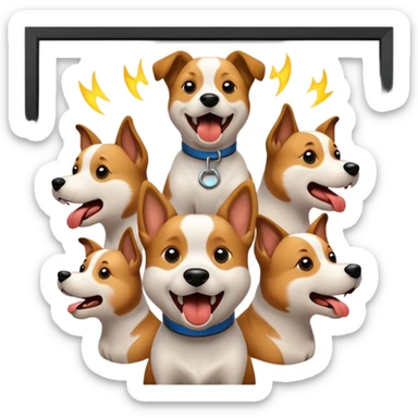 Dogs barking what’s going on sticker