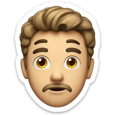 Man shocked and surprised sticker