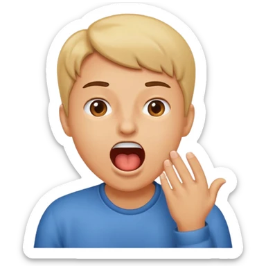 Make a person burping sticker