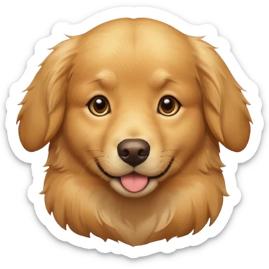 A realistic looking golden retriever. sticker