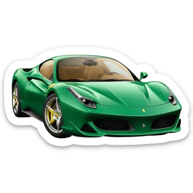 green ferrari sticker