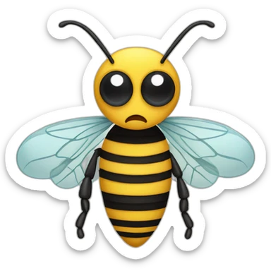 A angry guarding bee  sticker