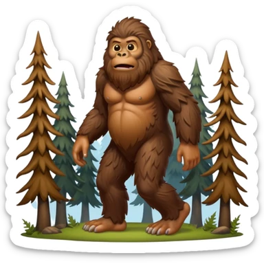 bigfoot, mysterious forest creature sticker