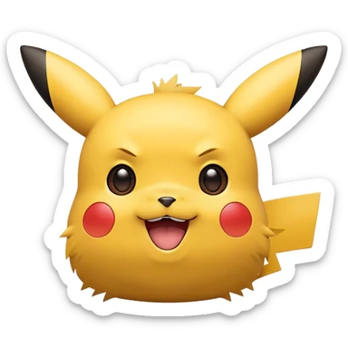 Pikachu face sticker