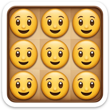 uzun bir emoji olsun böyle 8 tane emoji yan yana olsun kare kare sticker