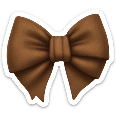 brown flannel bow sticker