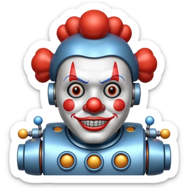 iron mike ai clanker the funny clown intelligence sticker