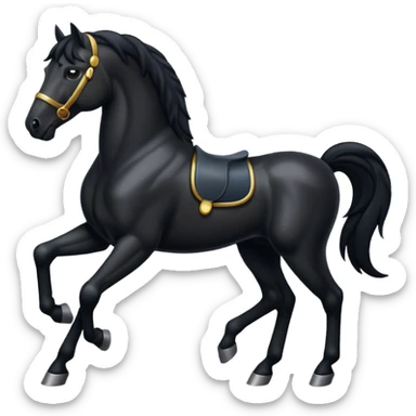 Black horse sticker