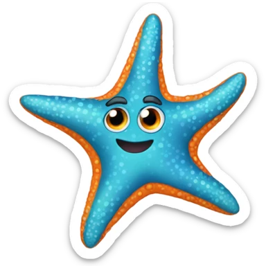 orange starfish  sticker