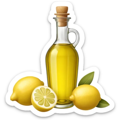 olive oil and lemon sticker