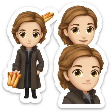 Emma Watson avec une baguette magique de Harry Potter  sticker