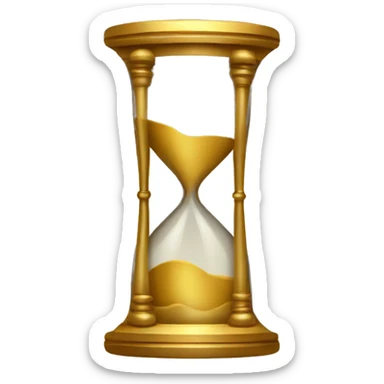 Gilded hourglass reflection of bars sticker