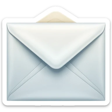 visible envelope inside labeled “Henry Ballester”, subtle translucency, rounded corners, and soft shading. sticker