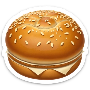 bread bun without cheese or patty sticker