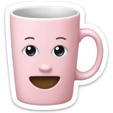 light pink coffe mug sticker