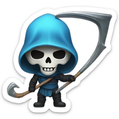 Death with a scythe sticker
