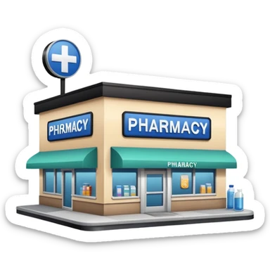 Please create an image of the pharmacy.
Dugstore, Pharmacy. There's no writing on it
Just an image that can show that it's a pharmacy sticker