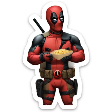 Deadpool buying tacos  sticker