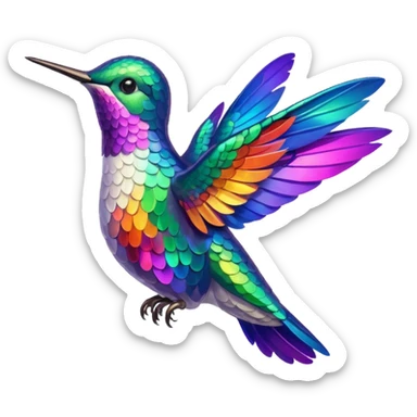 Hummingbird smiling sticker