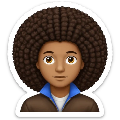 Princeton Perez from Mindless Behavior with long dark brown afro hair  sticker