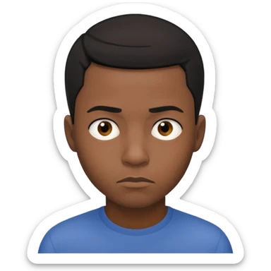 make him be like hes thinking and make him african so hes black  sticker