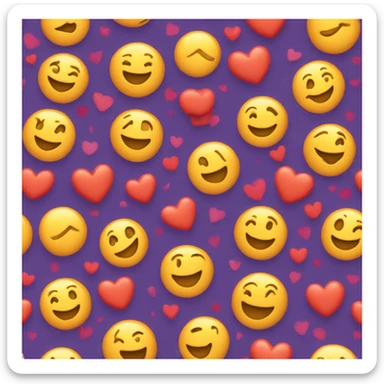 Smiling face with lots of hearts sticker