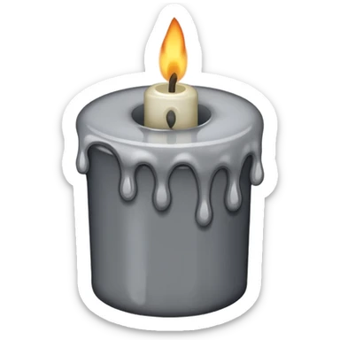 burnt out candle sticker