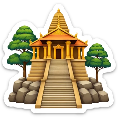 Ayyappa temple with 18 steps sticker