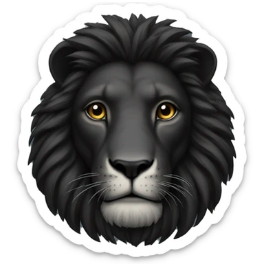 Black lion Who is a question  sticker