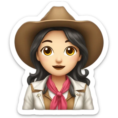 Hot Korean Girls in cowgirl costume sticker