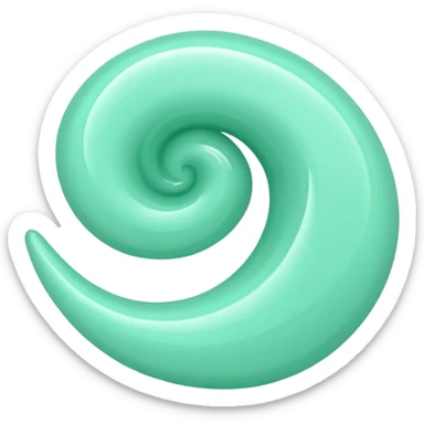 Mint green swirl sticker