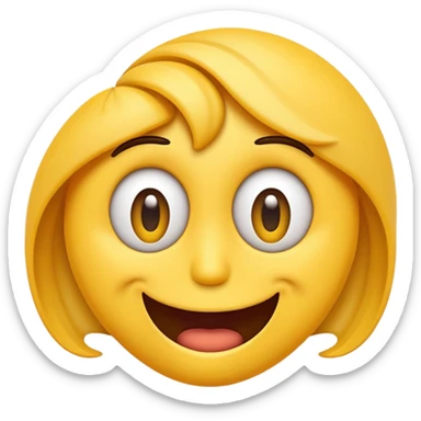 an emoji face with a straight line mouth and swirly eyes  sticker
