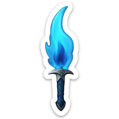 Blue flames with daggers sticker