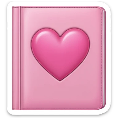 pink book with pink heart sticker