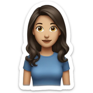 young brunette woman sticker