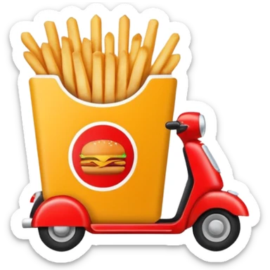 fast food delivery logo sticker