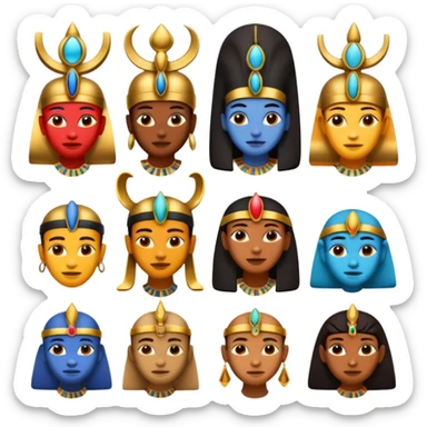 fammi una emoji che rappresenta tutti gli dei egizi sticker