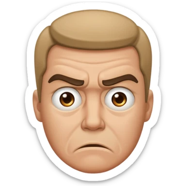 A frown (as if saying something) sticker