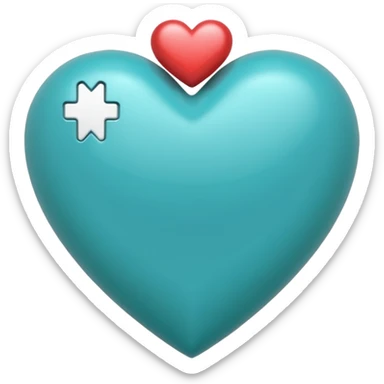 Corazón turquesa sticker