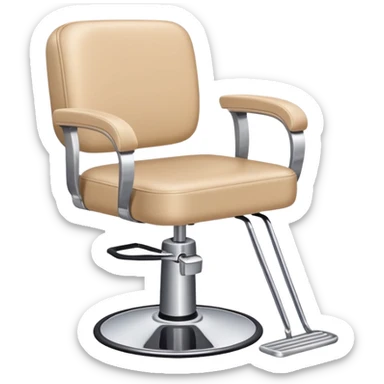 Cute Hairstylist chair beige sticker