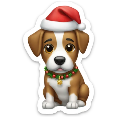 Perro navideño  sticker