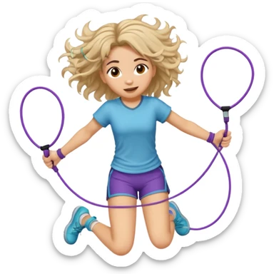 jumping rope tangled sticker
