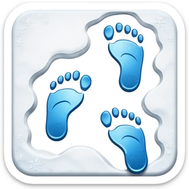Snow Foorprints sticker