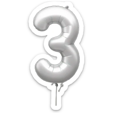 balloon-shaped-like-number-3 sticker
